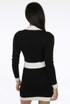 Button Trim Knitted Bodycon Dress
