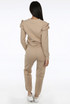 Golden Button Trim Tier Sleeve Tops & Trouser Set