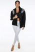 Feathered Wing Trim Denim Jacket