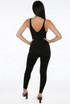 Plunge Neck Ribbed Catsuit