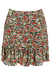 Floral Print Pleated Elasticated Waist Mini Skirt