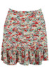 Floral Print Pleated Elasticated Waist Mini Skirt