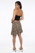 Floral Print Pleated Elasticated Waist Mini Skirt