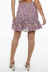 Floral Print Pleated Elasticated Waist Mini Skirt