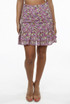 Floral Print Pleated Elasticated Waist Mini Skirt