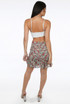 Floral Print Pleated Elasticated Waist Mini Skirt