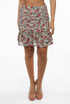 Floral Print Pleated Elasticated Waist Mini Skirt