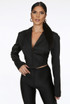 Front Hook Up Cropped Blazer