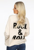 'ROCK & ROLL' Slogan Round Neck Jumper - 5 Colours