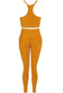 Textured Round Neck Top & Ruched Push Up Trouser Set