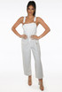 Front Metal Button Closure Jumpsuit