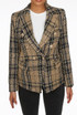 Check Pattern Knit Thread Double Breast Blazers