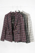 Check Pattern Knit Thread Double Breast Blazers - 3 Colours