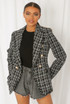 Check Pattern Knit Thread Double Breast Blazers - 3 Colours