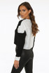 Knitted Cut Out Shoulder Shirt Jumper