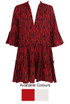 Animal Print Pleated Hem Shift Dress
