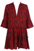 Animal Print Pleated Hem Shift Dress