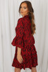 Animal Print Pleated Hem Shift Dress