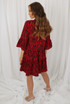 Animal Print Pleated Hem Shift Dress