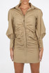 Ruched Front Shirt Dress