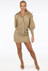 Ruched Front Shirt Dress