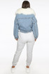 Cropped Denim Fur Trim Jackets