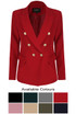 Golden Button Double Breast Winter Blazer - 8 Colours