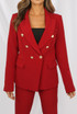 Golden Button Double Breast Winter Blazer - 8 Colours