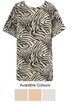 Zebra Print Oversize Tee Dress