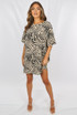 Zebra Print Oversize Tee Dress