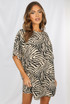 Zebra Print Oversize Tee Dress