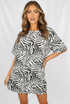 Zebra Print Oversize Tee Dress