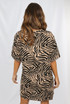 Zebra Print Oversize Tee Dress
