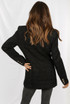 Black Threaded Double Breasted Coat