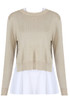 Back Slit Lined Peplum Hem Jumper 
