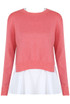 Back Slit Lined Peplum Hem Jumper 