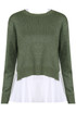 Back Slit Lined Peplum Hem Jumper 