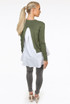 Back Slit Lined Peplum Hem Jumper 