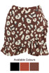 Animal Print Wrap Up Mini Skirt