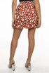 Animal Print Wrap Up Mini Skirt