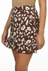 Animal Print Wrap Up Mini Skirt