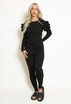 Ribbed Fine Knit Ruffle Jumper & Legging Set 