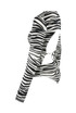Zebra Print Back Cut Out Knotted Bodysuit