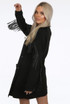 Suede Button Up Tassel Trim Jacket 