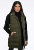 Longline Padded Gilet with Hood 