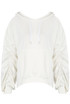 Ruched Sleeve Hooded Sweatshirt - 7 Colours