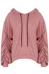 Ruched Sleeve Hooded Sweatshirt - 7 Colours