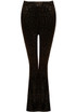 Foil Animal Print Flared Trouser