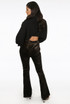 Foil Animal Print Flared Trouser