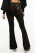 Foil Animal Print Flared Trouser